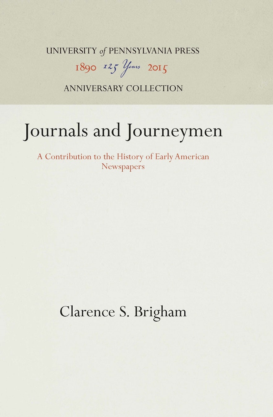 Book cover image for Journals and Journeymen ISBN: 9781512814781